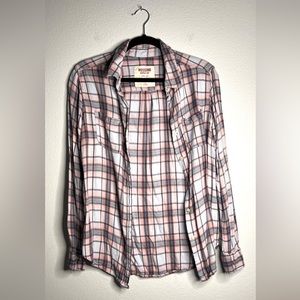 mossimo flannel button down shirt small